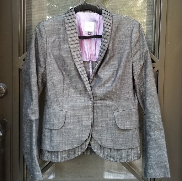 Philippe DUBUC Women's Designer Structured Statement Tiered Jacket - Picture 4 of 16